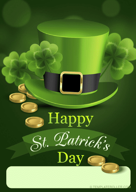 St. Patrick's Day Flyer with a Green Hat