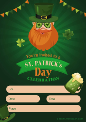 Document preview: St. Patrick's Day Invitation Template - Celebration