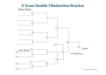 Document preview: 8 Team Double Elimination Bracket