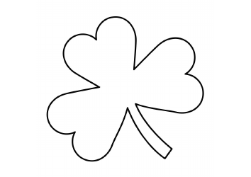 Document preview: Shamrock Template - One White Shamrock