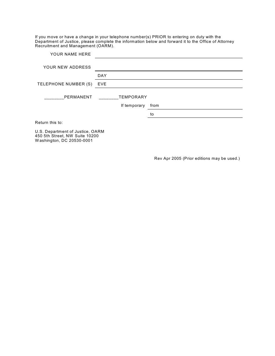 Change of Address - Fill Out, Sign Online and Download PDF | Templateroller