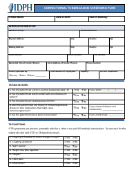 Document preview: Correctional Tuberculosis Screening Plan - Illinois