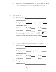 Affidavit of Financial Status - Missouri, Page 2