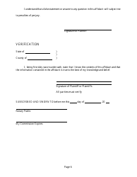 Affidavit of Financial Status - Missouri, Page 6
