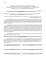 Document preview: Form PS6D Authorization to Release Confidential Information Mental Health Treatment Programs - California