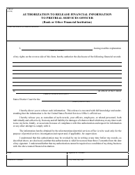 Form PS6C Authorization to Release Financial Information to Pretrial Services Officer - Missouri
