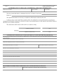 Document preview: Form PROB11A Authorization to Release Confidential Military Information
