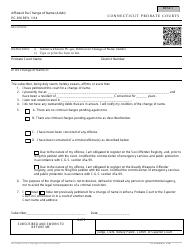 Document preview: Form PC-910 Affidavit Re Change of Name (Adult) - Connecticut