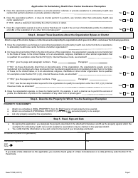Form 11.183 Application for Ambulatory Health Care Center Assistance Exemption - Harris County, Texas, Page 2
