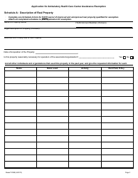 Form 11.183 Application for Ambulatory Health Care Center Assistance Exemption - Harris County, Texas, Page 3