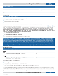 Form 50-162 Appointment of Agent for Property Tax Matters - Texas, Page 2