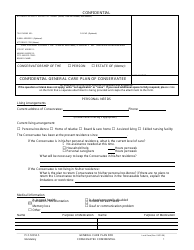Form SB-10120 Confidential General Care Plan of Conservatee - County of San Bernardino, California