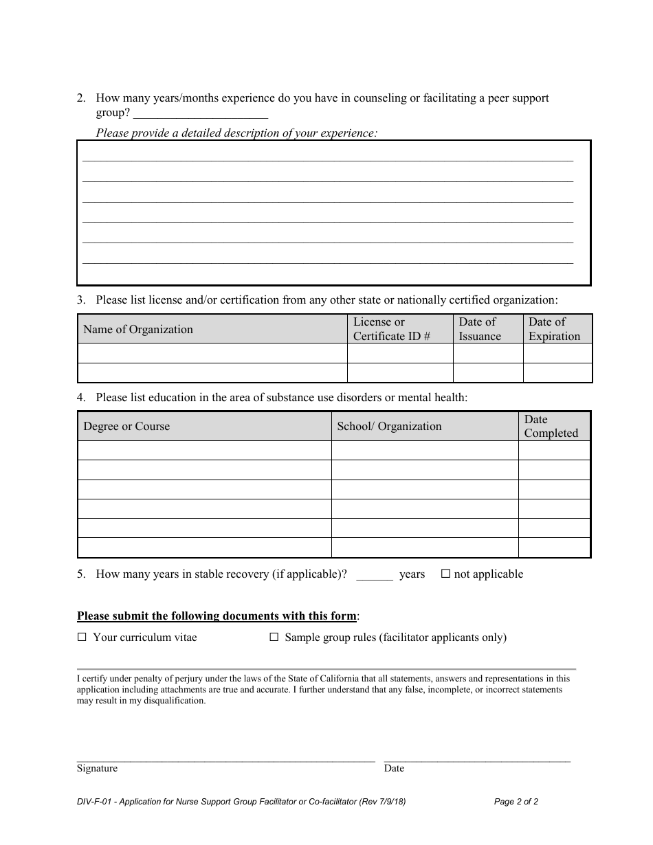 Form DIV-F-01 - Fill Out, Sign Online and Download Printable PDF ...