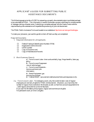 Document preview: Applicant's Guide for Submitting Public Assistance Documents - Vermont