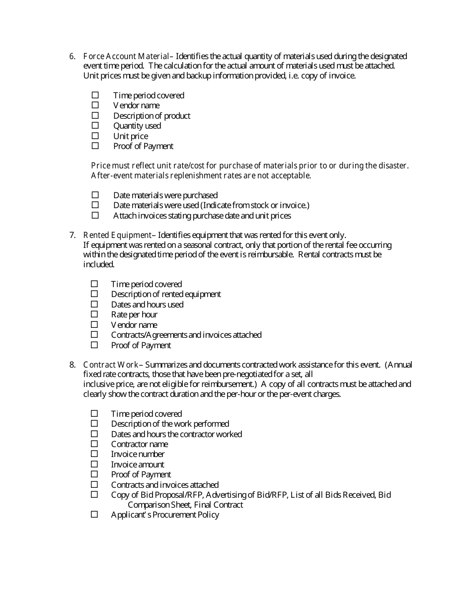 Applicants Guide for Submitting Public Assistance Documents - Vermont, Page 3