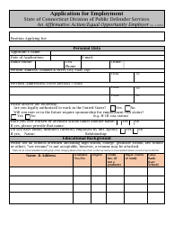 Application for Employment - Connecticut