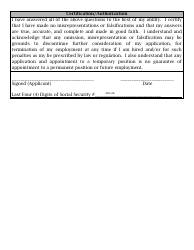 Application for Employment - Connecticut, Page 4