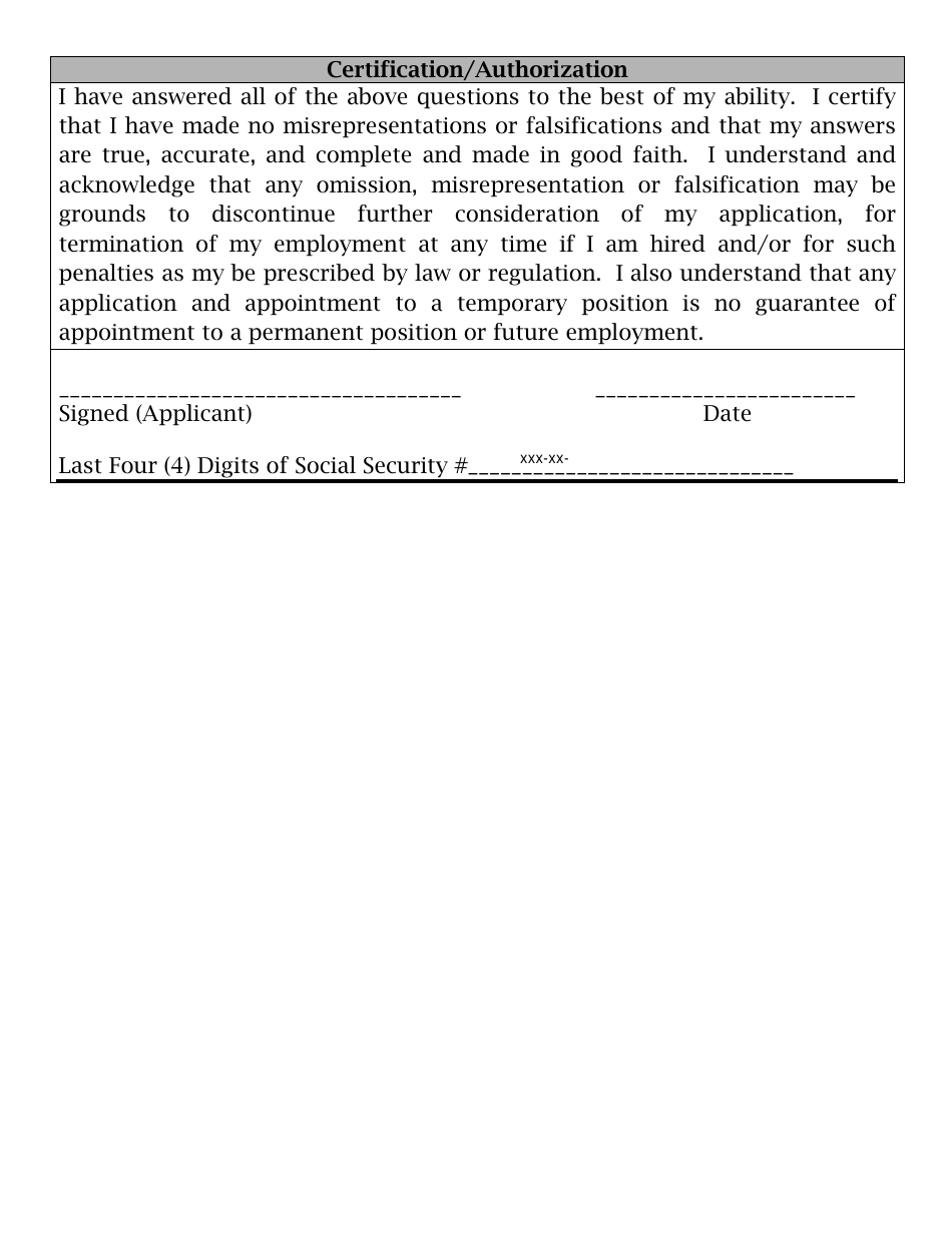 Application for Employment - Connecticut, Page 4