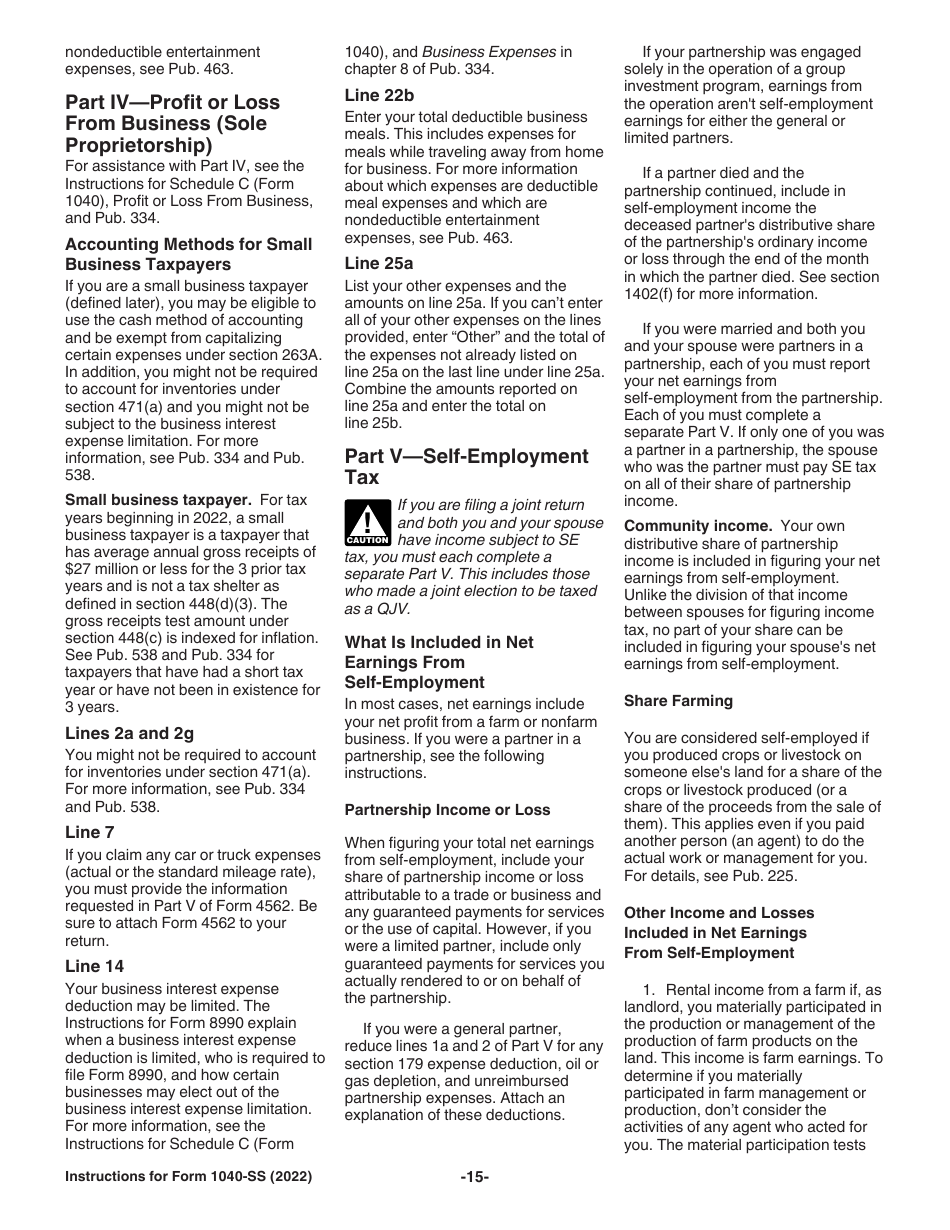 Instructions for IRS Form 1040-SS U.S. Self-employment Tax Return (Including the Additional Child Tax Credit for Bona Fide Residents of Puerto Rico), Page 15