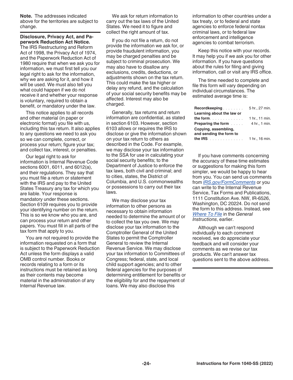 Instructions for IRS Form 1040-SS U.S. Self-employment Tax Return (Including the Additional Child Tax Credit for Bona Fide Residents of Puerto Rico), Page 24