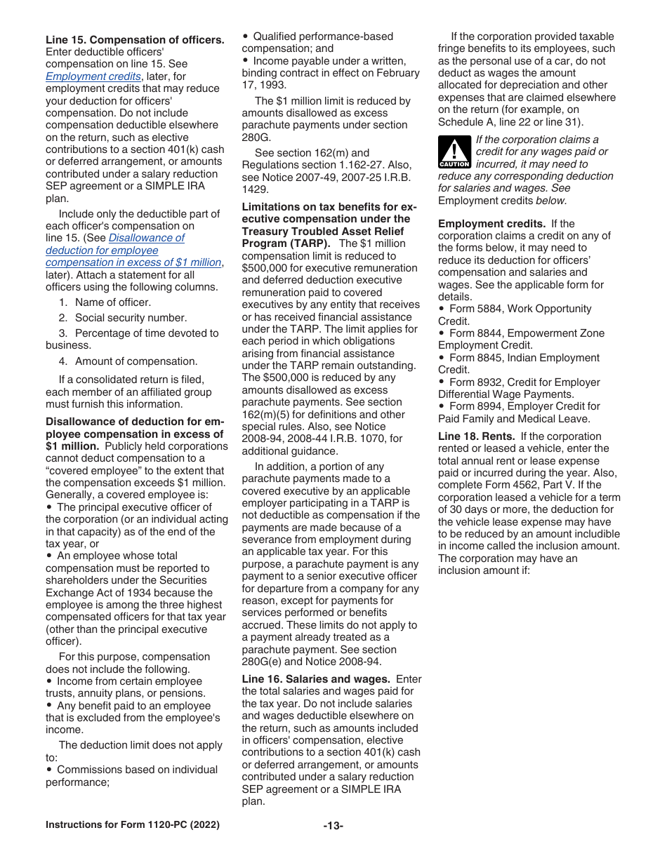 Instructions for IRS Form 1120-PC U.S. Property and Casualty Insurance Company Income Tax Return, Page 13