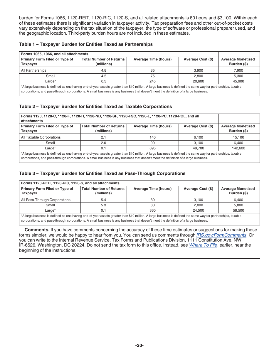 Instructions for IRS Form 1120-RIC U.S. Income Tax Return for Regulated Investment Companies, Page 20