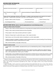 Adverse Event Reporting Form for Accredited Outpatient Surgery Settings - California, Page 2