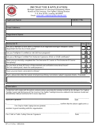 Document preview: Form BFS-211 Instructor II Application - Michigan