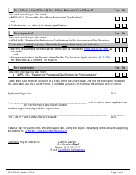 Form BFS-258 Request for Reciprocity Application - Michigan, Page 3