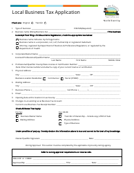 Form 151 Local Business Tax Application - Lee County, Florida