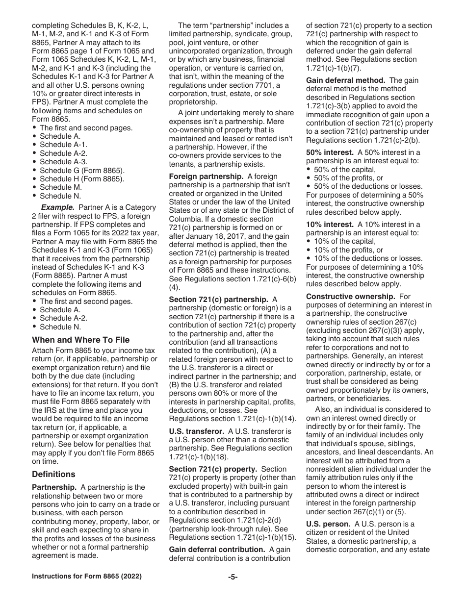 Instructions for Form 8865 Return of U.S. Persons With Respect to Certain Foreign Partnerships, Page 5