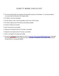 Form CSCL/SEC-3006 Investment Adviser Surety Bond - Michigan, Page 3