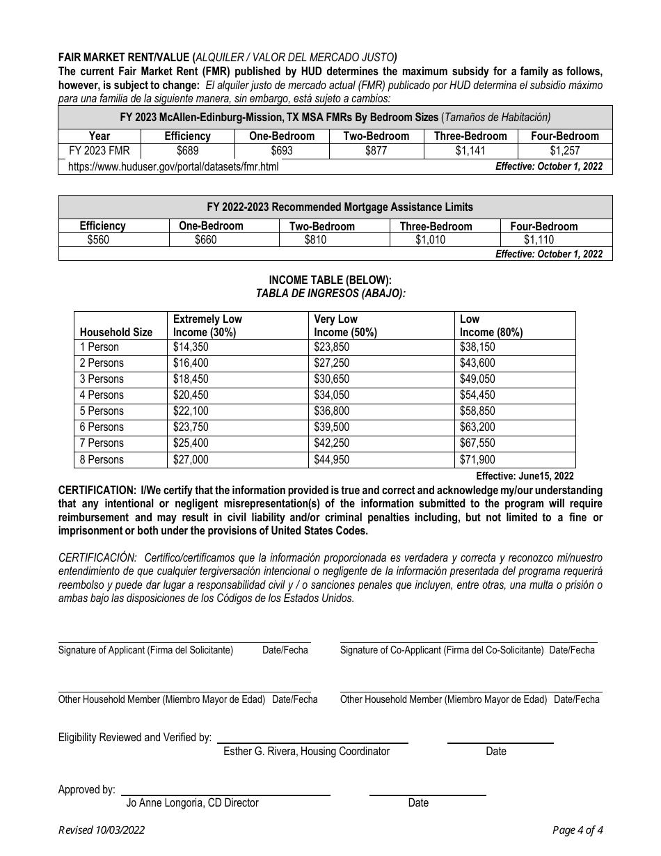 2023 City of Mission, Texas Emergency Rent/Mortgage/Utility Assistance