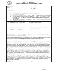 Document preview: Employee Request for Family and Medical Leave - City of Mission, Texas