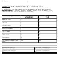 Form CSCL/LCE-102 Cemetery Annual Report - Michigan, Page 7