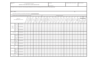 DOE Form 1600.3 Monthly Precomplaint Counseling Report