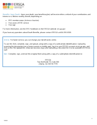 Form B9-ERS Ers Member Change of Beneficiary Form - Georgia (United States), Page 2