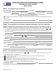 Document preview: Form CFN552-0639 Donated Leave for Catastrophic Illness Immediate Family Member Application - Iowa