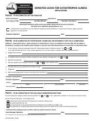 Document preview: Form CFN552-0611 Donated Leave for Catastrophic Illness Application - Iowa