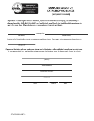 Document preview: Form CFN552-0620 Donated Leave for Catastrophic Illness (Request to Post) - Iowa