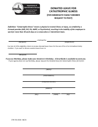 Document preview: Form CFN552-0641 Donated Leave for Catastrophic Illness (For Immediate Family Member Request to Post) - Iowa