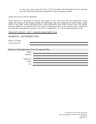 Form DLEP-3900-007 Manure Management Plan - Ohio, Page 3