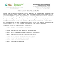Document preview: Form DLEP-3900-010 Emergency Response Plan - Ohio