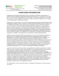 Document preview: Form DLEP-3900-002 Compliance Information - Ohio