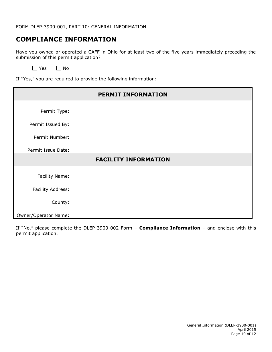 Form DLEP-3900-001 General Information - Ohio, Page 10