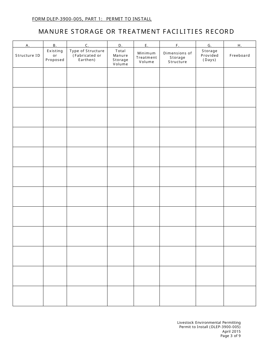 Form DLEP-3900-005 Permit to Install - Ohio, Page 3
