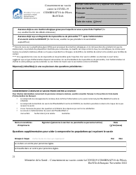 Consentement Au Vaccin Contre La Covid-19 Comirnaty De Pfizerbiontech - Nunavut, Canada (French), Page 2