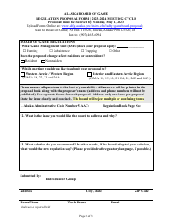 Regulation Proposal Form - Alaska, Page 3