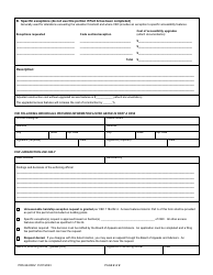 Form PDS644 Application for Unreasonable Hardship Exception to Disabled Access Requirements - County of San Diego, California, Page 2