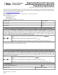 Document preview: Form U-59 (BWC-7563) Request for Retroactive Coverage and Penalty Abatement or Waiver of Payroll True-Up Penalties - Ohio